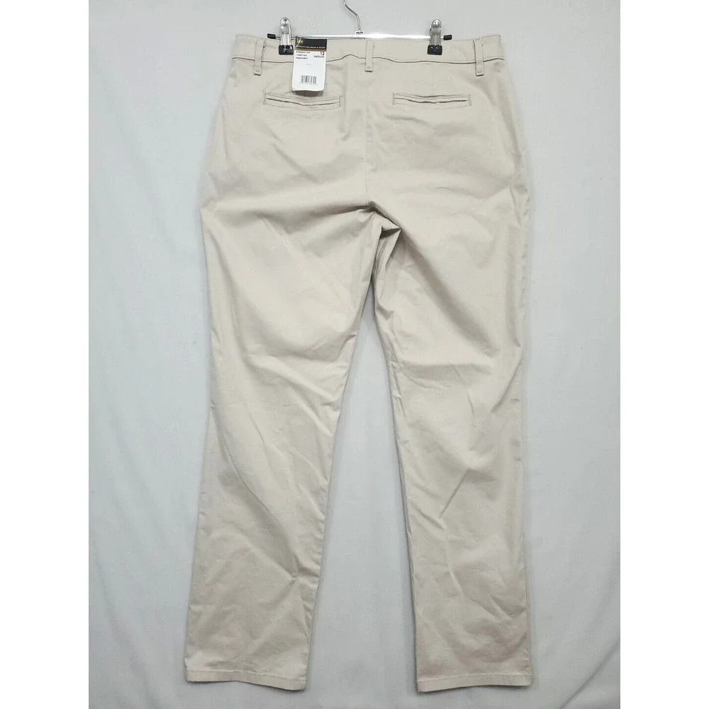 Lee Chino Pants‎ Relax Fit Women 12 Straight Leg Mid Rise Workwear Beige Khaki